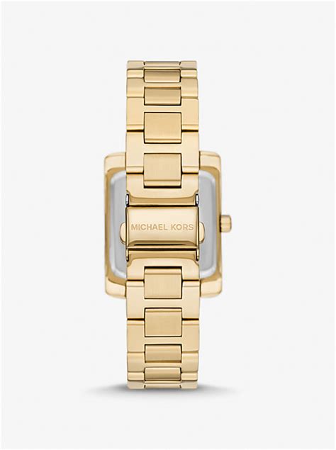 michael kors women's emery watch|Oversized Emery Pavé Gold Tone Watch .